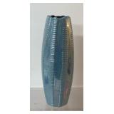 Light blue ceramic floor vase, 16 inches tall