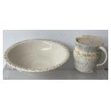 Vintage 1960s McCoy Pottery Basin Bowl, 12 x 12 x