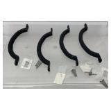 4 Bidir cast iron rope-style door handles with