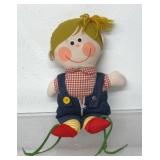 Vintage Playskool Dapper Dan plush learning doll,