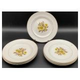 9 Vintage Royal Warwick England Sunflower plates,