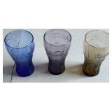 3 vintage Libbey Coca-Cola contour drinking