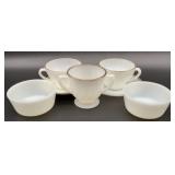 2 Vintage Anchor Hocking Suburbia Oven proof tea