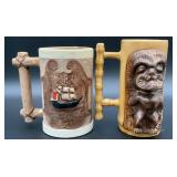 Vintage ceramic tiki mug,
