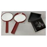 Vintage Asian-style black lacquer box, intricate