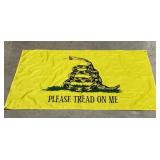 Please Tread On Me flag, 58 inches long x 35