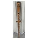 Custom Carved Dice wooden walking stick 30 inches