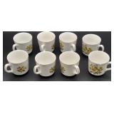 8 Vintage Royal Warwick England Sunflower tea