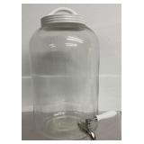 Glass beverage dispenser, 9 x 11 x 15.5 in