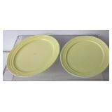 2 Vintage Hazel-Atlas Moderntone Platonite yellow