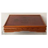 Chinese style wooden display stand, 18 x 13 x 3