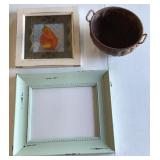 Empty picture frame, 14 x 12 in, pear framed