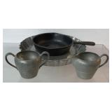 Kitchen items, 6 1/2 inch iron skillet, vintage