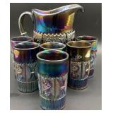 Northwood Carnival Glass Peacock at the Fountain