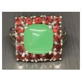 925 Sterling silver ring, size 7.25, 5.43 grams