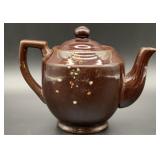 Vintage Japanese redware teapot made of red clay,