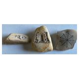 3 Runed Stones by Fraz Labs, gears, archway,