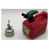 Blitz Gasoline container, vintage metal pump