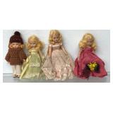 4 vintage Nancy Ann Storybook dolls, 6 inches