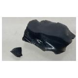 Natural black obsidian 5 x 3.5 x 2