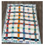 Handmade patchwork quilt, 50 inches long x 34
