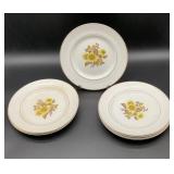 8 Vintage Royal Warwick England Sunflower plates,