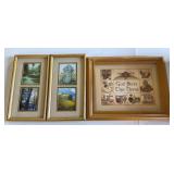 Framed pictures, God Bless This Home, 17.5 x 14.5