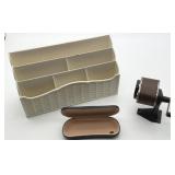 School/office supplies, eyeglasses case, vintage