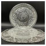 Vintage Anchor Hocking clear glass serving plate