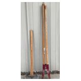 Tools, manual post hole digger with wooden