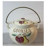 Vintage Esmond USA Pottery Cookie Jar Metal