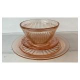 Vintage Pink dishes, serving bowl,