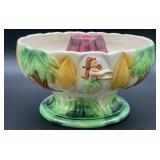Vintage ceramic volcano bowl, featuring a central