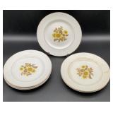 8 Vintage Royal Warwick England Sunflower plates,