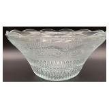Vintage KIG Malaysia clear glass punch bowl,in a