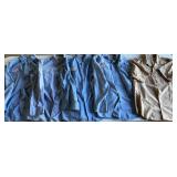 5 button up 2 pocket work shirts, 4 blue long