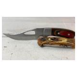 2 knives, larger colorful one is 8.5 long, the