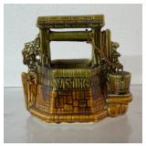 Vintage McCoy pottery wishing well planter, 6.5