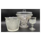 Vintage Anchor Hocking glass punch bowl