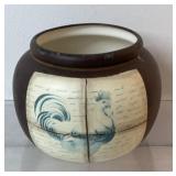 Vintage ceramic rooster jar/planter, 9 inches