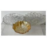 Vintage Federal Glass petal pattern serving bow,