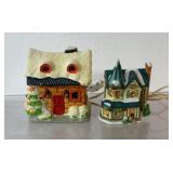 Vintage Christmas villages, has chips, light does