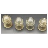 4 vintage Armstrong clear glass utility