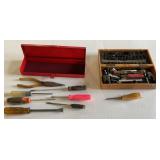 Tools, tool boxes, screwdrivers, needle nose