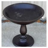 Large wooden compote or pedestal bowl, 12 x 12 x