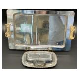 Vintage Irvinware silver-plated butter dish