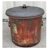 Vintage  Justrite oil waste can 13x14.5