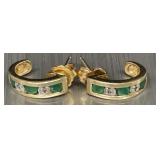 10K Gold earrings with 14K gold backs. 2.25 grams