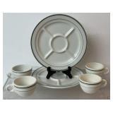 Vintage dishes, 2 Mayer China 5 section divided