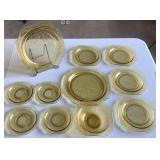 11 Federal Glass Madrid Amber Depression glass